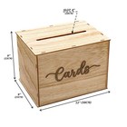 Rustic Wooden Gift Card Box Holder 12x9x9 Inch For Wedding Birthday Party