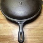 Vintage Fully Restored Unknown Maker Cast Iron Chicken Fryer Raised 8 Sits Flat