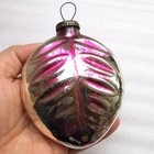 Huge Antique Vintage Ussr Russian Glass Christmas Ornament Decoration Big Leaf