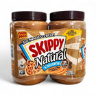 Skippy Natural Creamy Peanut Butter Spread Jars  48 Oz - 2 Pack