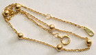 10k Yellow Gold 10  Ball Chain Anklet  Bracelet