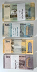 400 Pcs Yemen  2017-2018  100 200 500 1000 Rials P-36 P-37 P-38 P-39 Bundles Unc