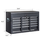 Steel Heavy-duty Middle Tool Chest Box Storage Cabinet Black