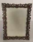 Vintage Jeweled Filigree Picture Frame Ornate Antique Gold Rhinestones 5x7 Photo