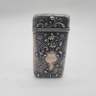 Sterling Silver Match Safe   Vesta With Small Flowers  Antique C  1900 - 1920
