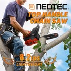 25 4cc Gas Top Handle Chainsaw With 12   Bar Chain 2-stroke Engine Cut Tree Wood