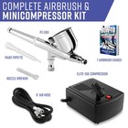 Dual Action Airbrush Kit With Mini Compressor