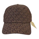 Nwt Michael Kors Authentic Allover Mk Logo Women s Brown Baseball Cap Hat