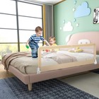 59  Breathable Baby Children Toddlers Bed Rail Guard Safety Swing Down Beige
