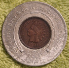 1901 Loftis Brothers Encased Indian Head Cent Chicago Illinois