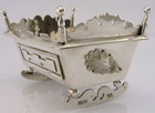 Large Heavy 96g 19th Century American Solid Silver Crib Cradle Cot Antique B l
