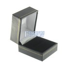 Black Faux Leather Engagement Ring Box Display Jewelry Gift Boxes Classic 1 Dzn