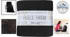 50x60 Fleece Throw Blanket  Ultra Soft Hypoallergenic  Black