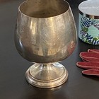 Mid Century Rose Vase   Goblet Silver On Copper - Sheridan  - Home Decor Vintage
