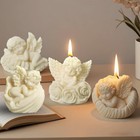 4 Pack 3d Angel Silicone Candle Molds For Diy Resin Craft   Home Decor
