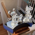 Lot 4 Swarovski Disney Showcase Collection Mickey   Minnie Mouse W Plaque Stand