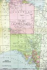 1890s Map Of South Australia Full Color Lithography 14 5 X 22 5