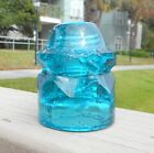 Nice Blue Aqua Cd 135 Chicago Diamond Style Glass Insulator  s 