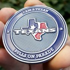 Premium Nfl Houston Texans Poker Card Guard Chip Protector Golf Marker Coin 