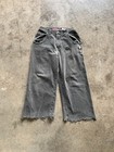 Vintage 90   s Jnco Black Baggy Wide-leg Skull Embroidery Thrashed Repaired Jeans