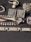 Mostly Sterling Silver Jewelry Lot Vintage   Antique