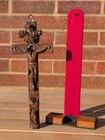 Antique 17th 18th Century Carved Wood Crucifix Reliquary Possibly German