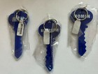 Key Shaped Restroom Key Ring Tag Men Women Unisex Universal Bathroom Keychain 