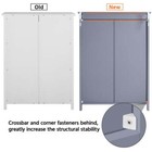 Standing Storage Cabinet With Doors And Adjustable Shelves  Gray