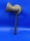 Antique Hand Held Ear Horn Gutta Percha Marked Globe Phone Mfg Boston 7 5 Inches