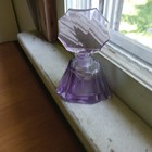 Beautiful Amethyst Art Deco Cut Glass Perfume Bottle With Matching Glass Stopper