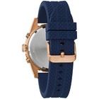 Bulova Men s Sport Chronograph Blue Silicone Quartz Watch 43mm 98a299