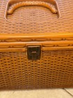 Vintage Sewing Box Supplies Wilson Wil-hold Wicker Basket Design Storage 2 Treys