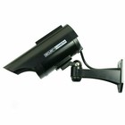 4x Solar Powered Dummy Surveillance Security Camera Cctv Led Record Light -black