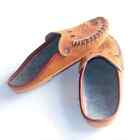 Slippers Women s Handmade Natural Leather     Warm Wool-lined House Shoes  Ethnic