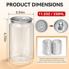 100-pack Plastic Juice Bottles With Caps Empty Soda Cans With Aluminum Lids For