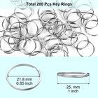 100pcs Key Rings Bulk  Split Key Rings  Keychain Rings And Crafts 1 Inch  25mm 