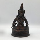 Antique Cast Brass Hindu buddhist Seated Deity Jambhala dzambhala Figure 7   h