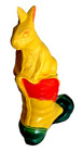 Antique Vintage  Viscoloid Rabbit Easter Bunny In Shoe Boot Celluloid Toy 5 5 t