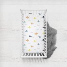 100  Cotton Fitted Crib Sheet - Premium Baby Bedding - Soft  Airplanes