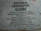 Vintage 1960 s 12   National Geographic Society Globe With Stand