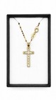 10k Solid Gold Cross Necklace collar Cruz Oro Solido 10k
