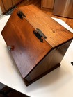 Farmhouse   Country Countertop Wooden Bread Box For Kitchen Counter Pine Brown