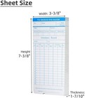 100-piece Time Cards For Employees  Monthly 2-sided  Blue orange 