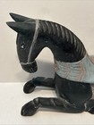 Vintage Primitive Folk Art Wood Carved Rustic Horse Sculpture 14    Original Paint