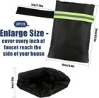 Outdoor Faucet Covers 2 Pack Winter Freeze 8 5x5 9x1 9  Reflective Strips