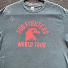 Foo Fighters World Tour Adult Size Xl North America 2017 T-shirt Distressed Gray