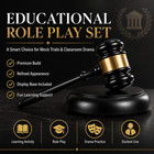 Wooden Gavel Hammer   Sound Block Mallet Set For Judge Lawyer Auction Sale New