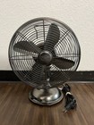 Vintage Hunter 90406 12    Retro Oscillating Table Desk Fan Rubbed Bronze  works  