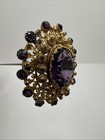 11  Brass And Amethyst Victorian Hatpin