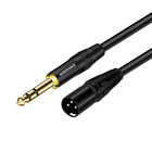 15 Ft 6 35 Mm 1 4 Inch Trs Male To Xlr Male Audio Stereo Mic Cable - Gold Pla   